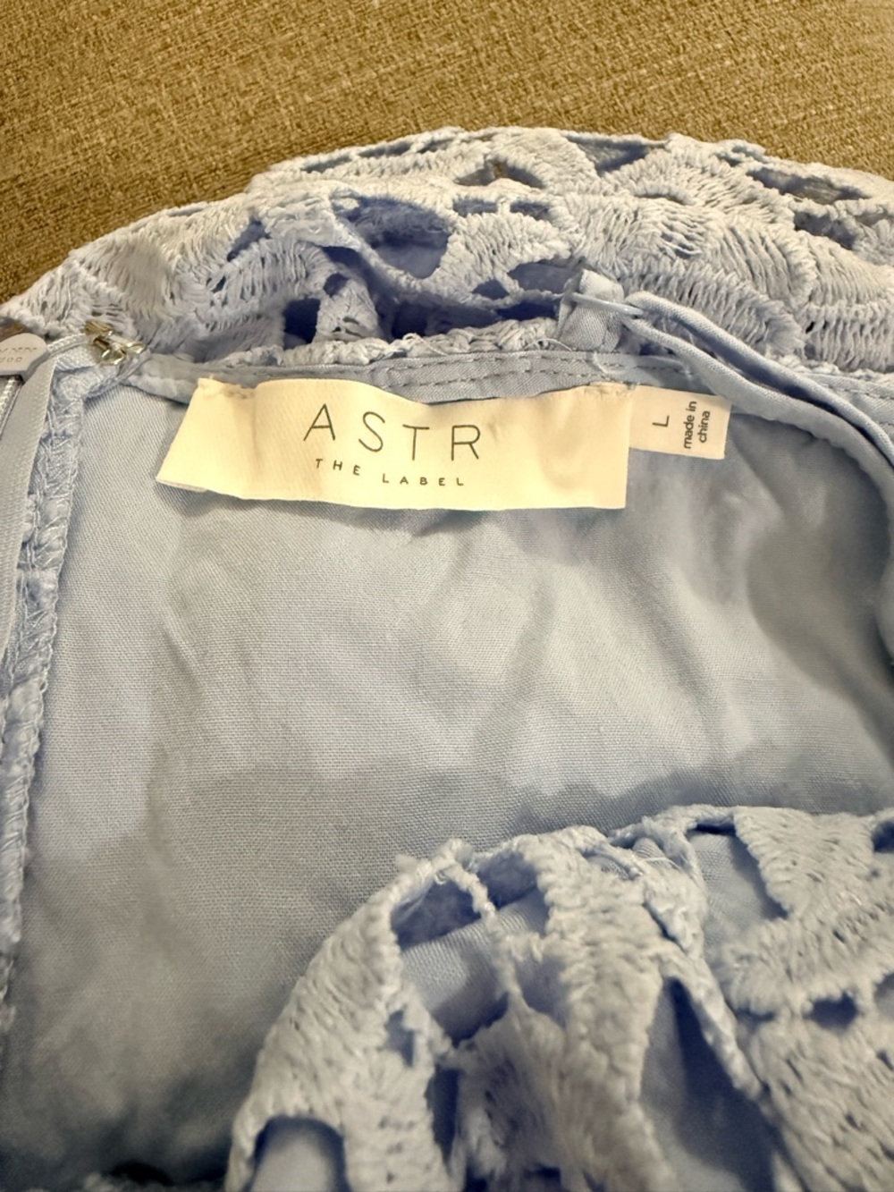 Astr Light Blue Lace Midi Dress - Picture 9 of 15